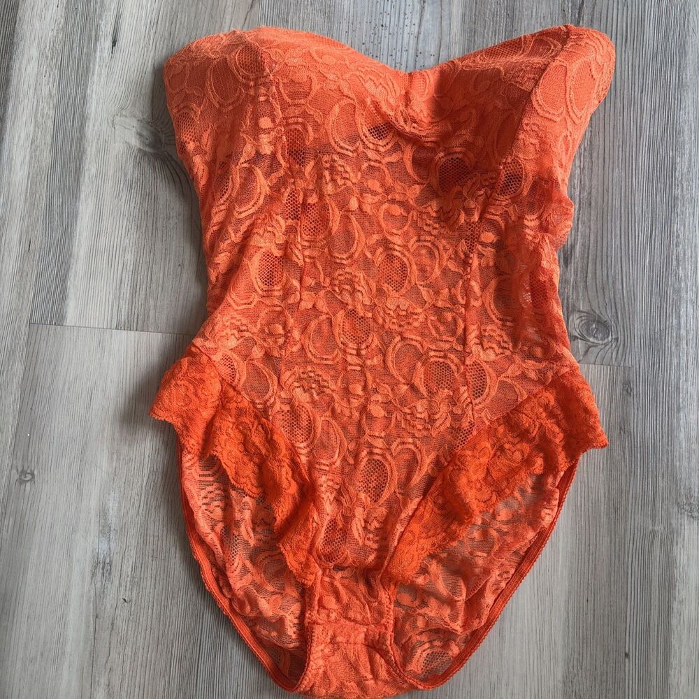 Vintage Victorias Secret Gold One Piece Lingerie Size Small